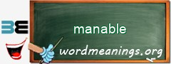 WordMeaning blackboard for manable